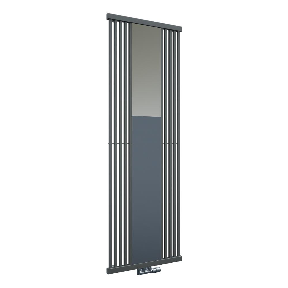 Radiatore di Design Verticale con Attacco Centrale - Con Specchio - Colore Pietra - 1900mm x 640mm x 60mm - 1261 Watt - Lublin