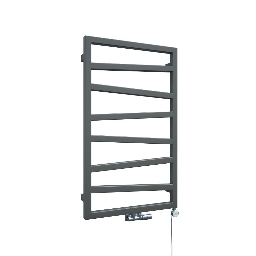 Scaldasalviette di Design Verticale con Attacco Centrale - Argento - 835mm x 500mm x 30mm - 405 Watt - Torun