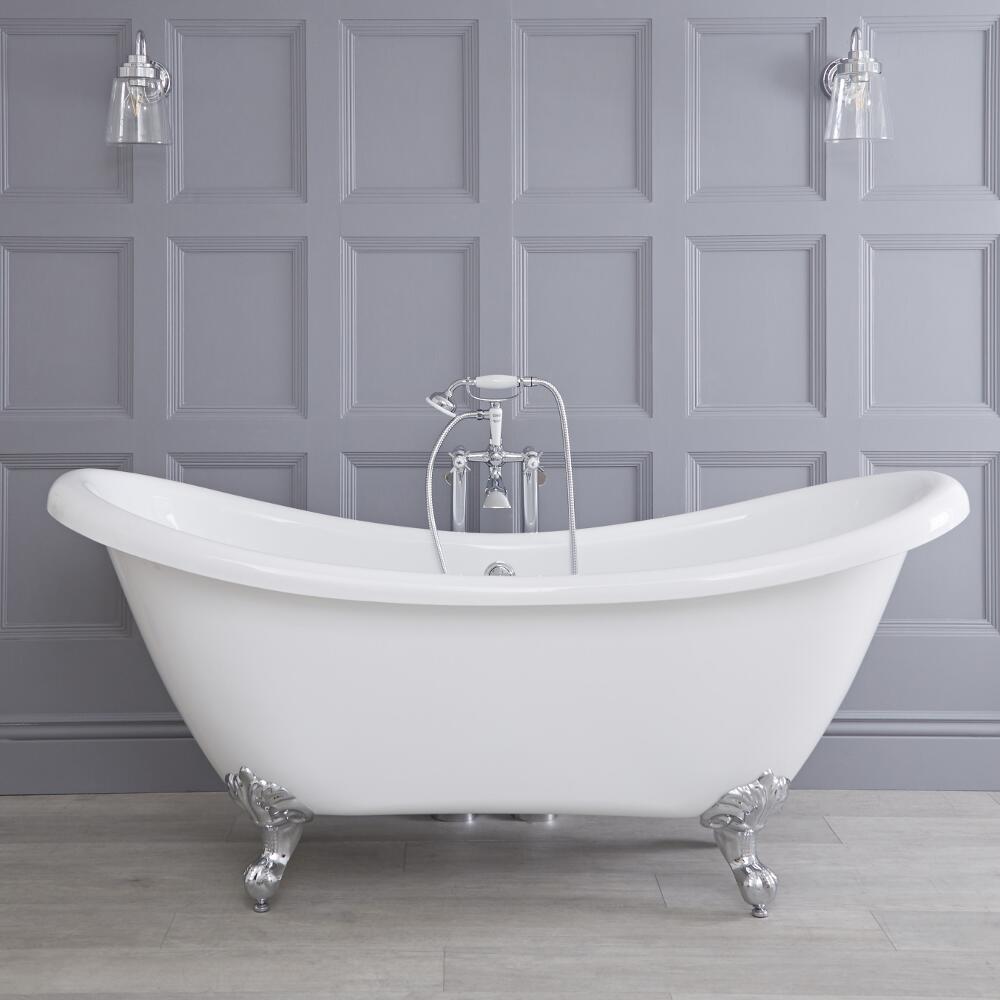 Vasca in Acrilico Centro Stanza Freestanding Tradizionale 1750x720mm con Piedini