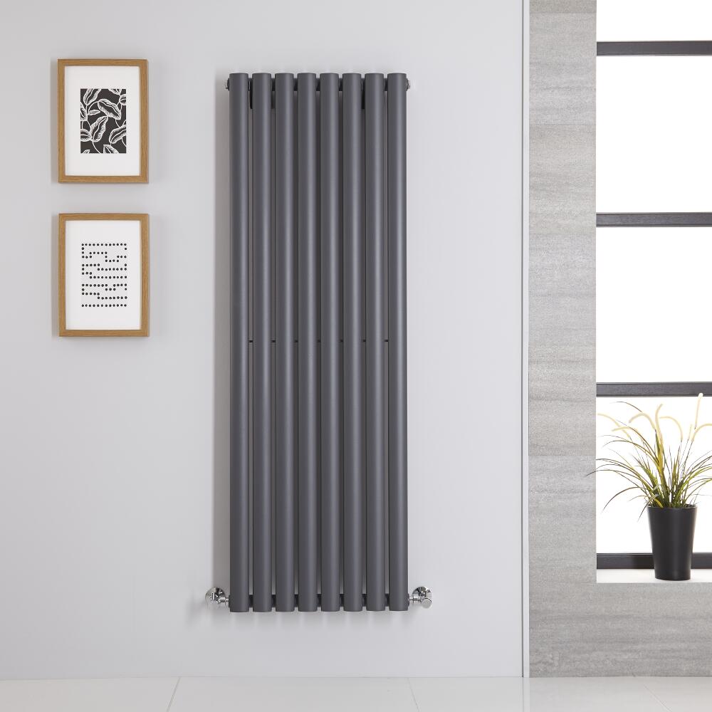 Radiatore di Design Verticale - Antracite - 1400mm x 472mm x 56mm - 915 Watt - Revive