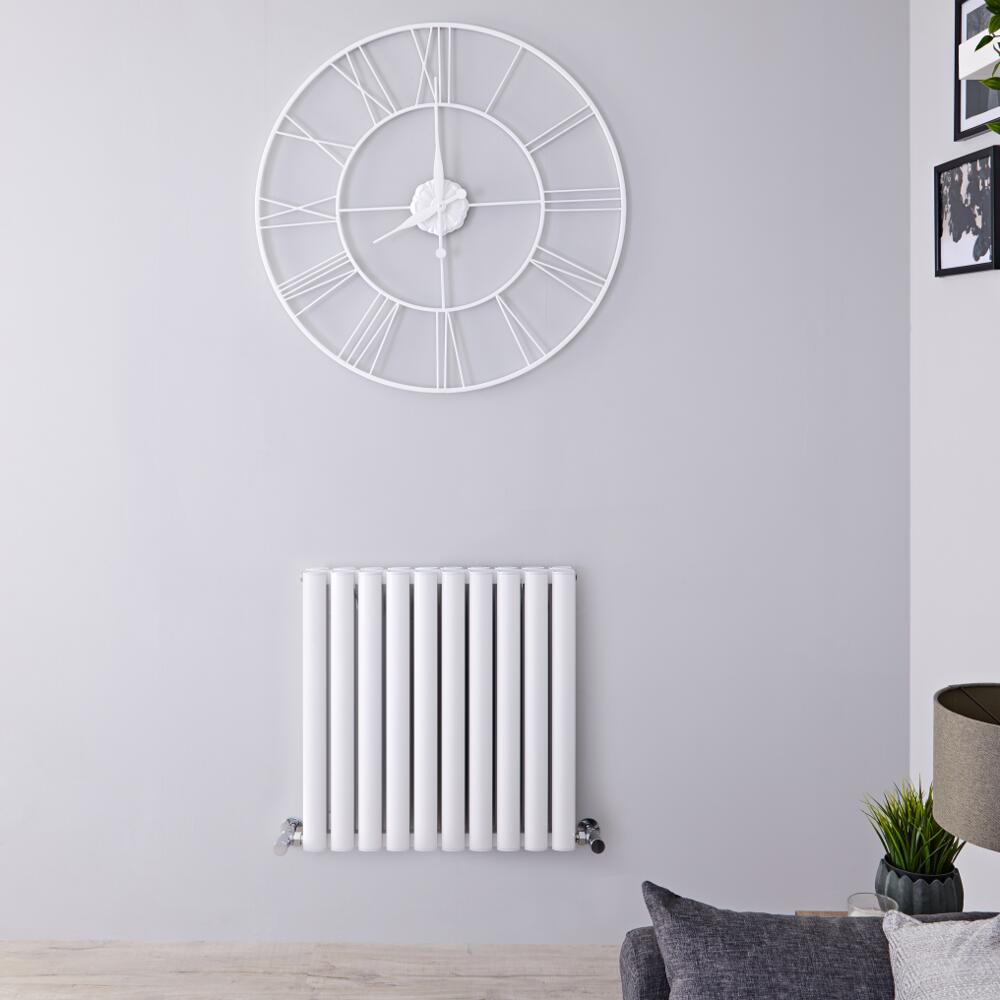 Radiatore di Design Doppio - Orizzontale - Alluminio - Antracite - 600mm x 590mm - 907 Watt - Revive Air