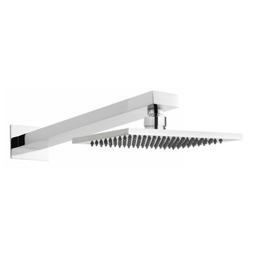 Soffione Quadrato 200 x 200mm e Braccio di Supporto