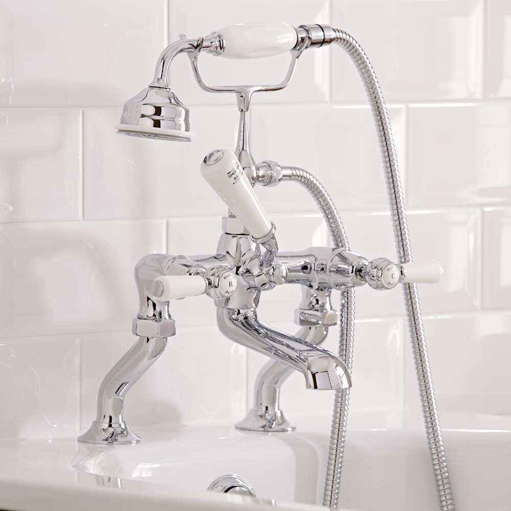 Miscelatore Bordo Vasca in Ottone Cromato con Doccetta - Topaz