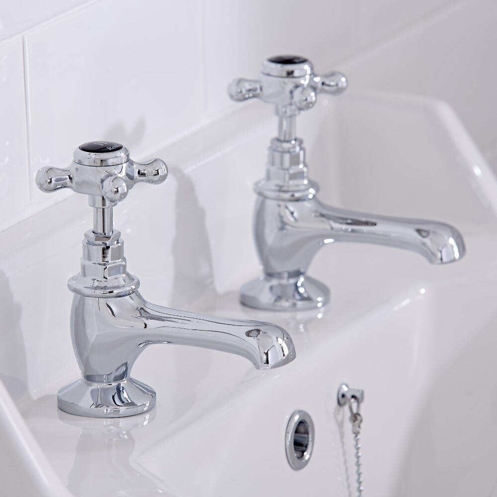 Rubinetti Lavabo Tradizionali Ottone Cromato Testa a Croce - Topaz