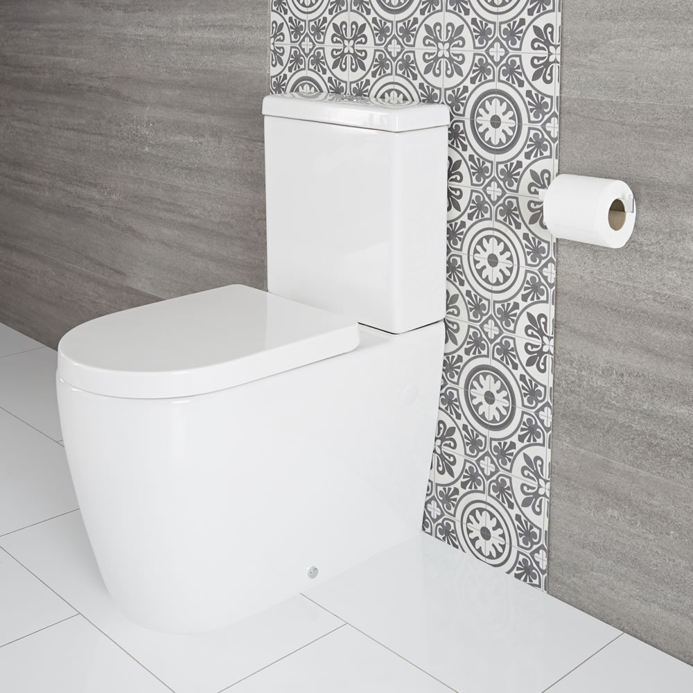 Sanitario Filo Parete Appoggio con Sedile WC con Chiusura Rallentata - Otterton