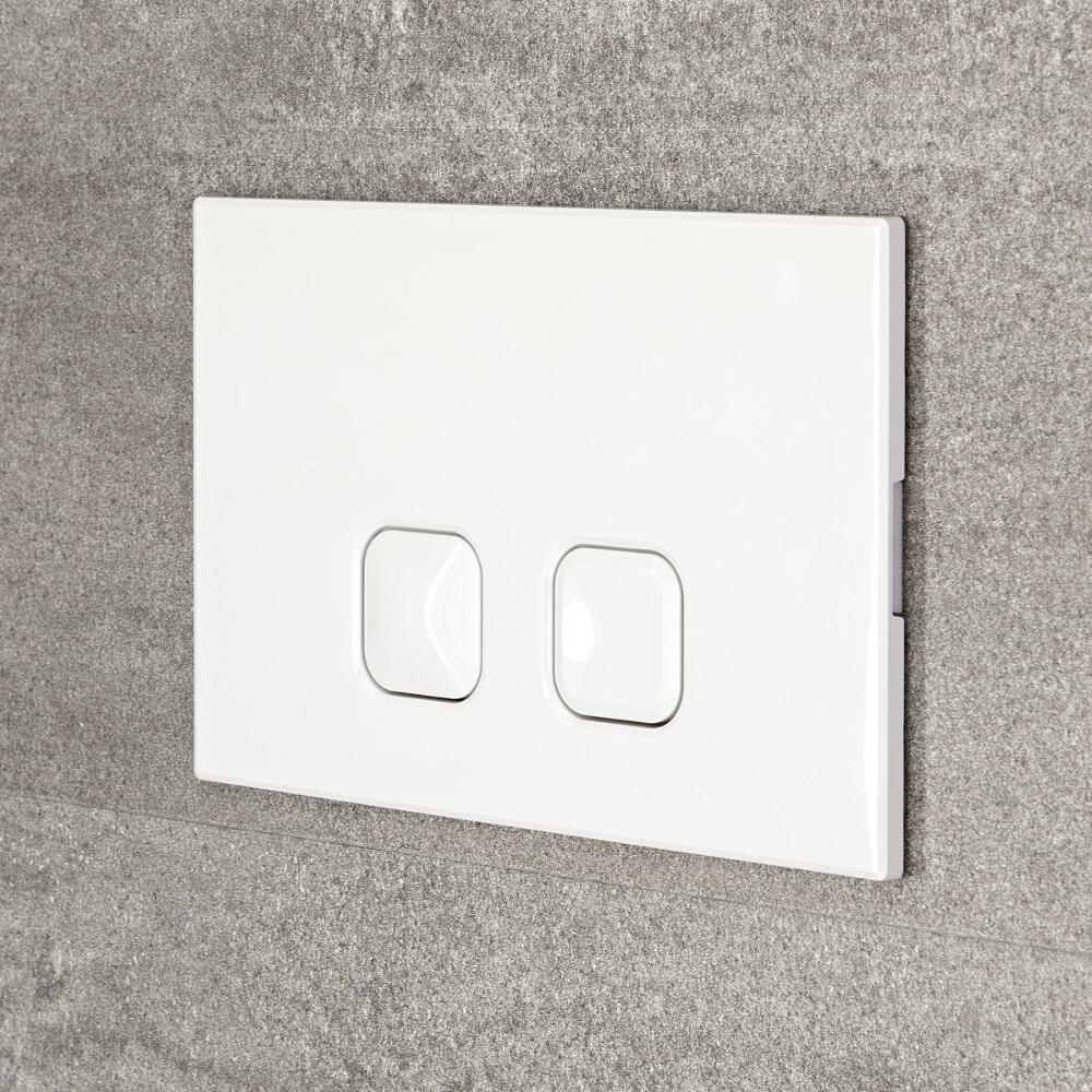 Placca di Comando WC Bianca per Cassetta a Incasso 150x230mm - Cluo