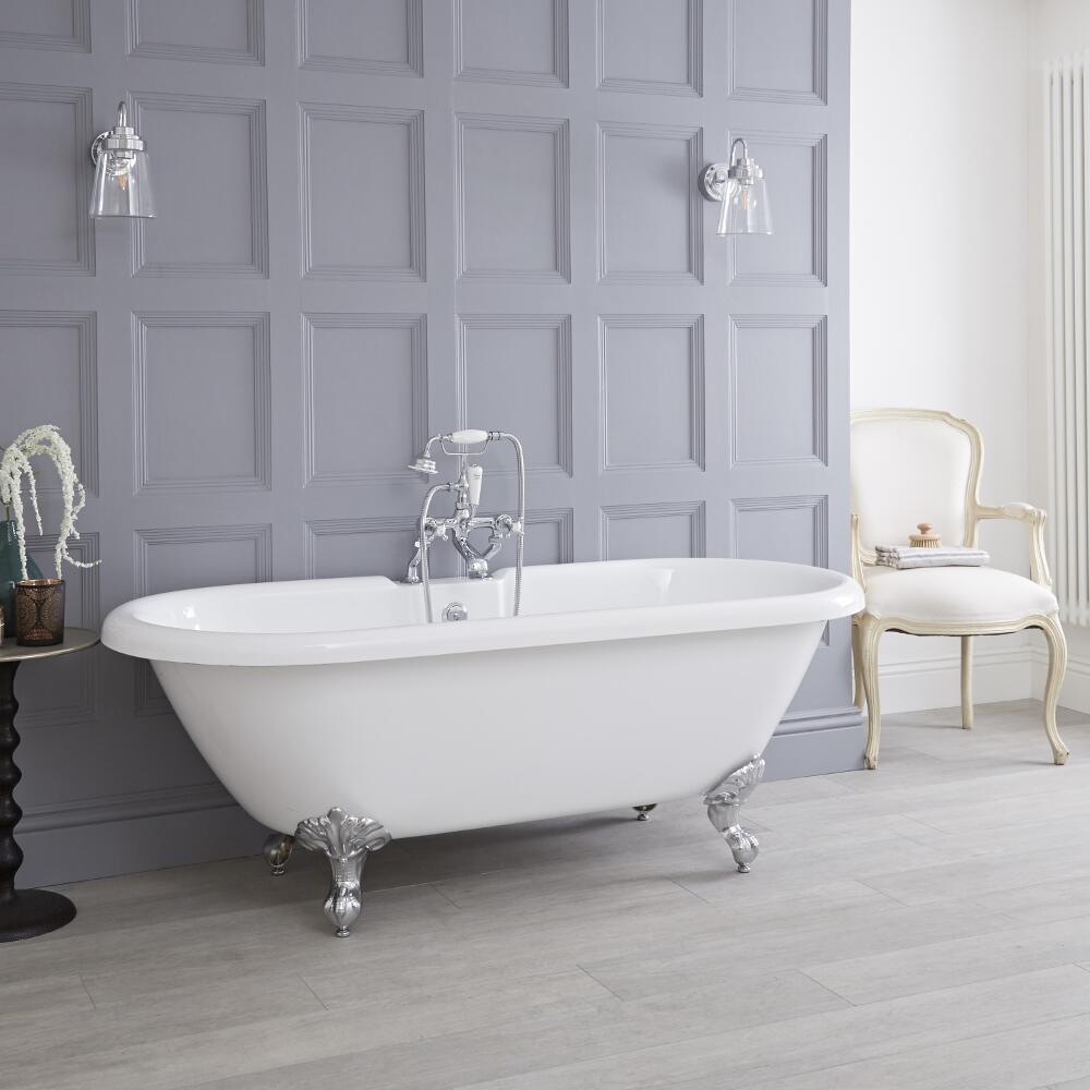 Vasca da Bagno Centro Stanza Classica in Acrilico 1750x770mm con Diversi Piedini Disponibili