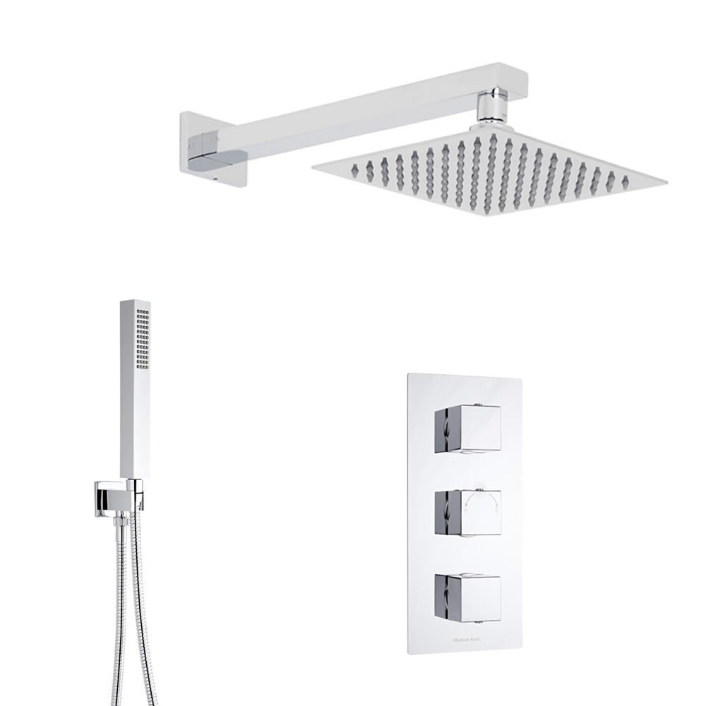 Kit Doccia Completo di Miscelatore Termostatica Incasso a Due Vie