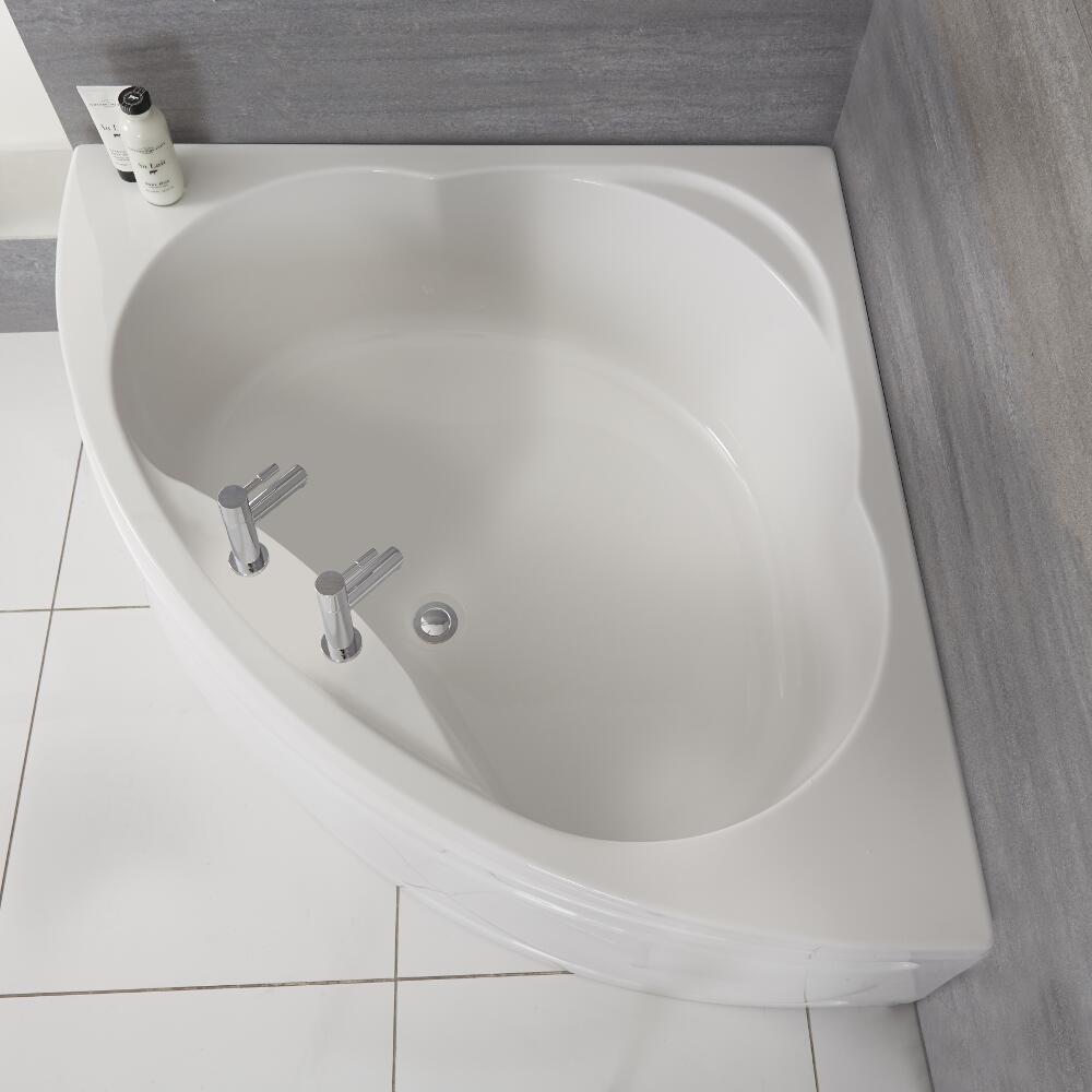 Vasca da Bagno Angolare in Acrilico 135x135cm con Pannello