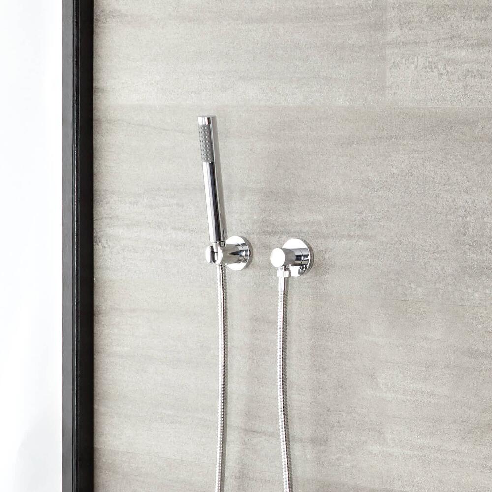 Kit Doccia con Doccetta, Clip Murale di Supporto, Tubo Flessibile e Gomito