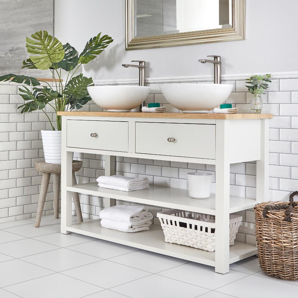 Mobile Bagno Tradizionale Colore Bianco Crema 1240mm - Stratford