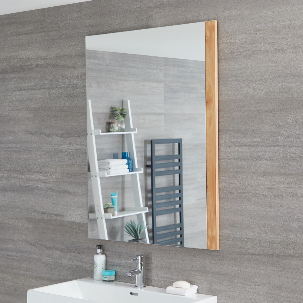 Specchio Bagno Murale 750x1000mm Colore Rovere Dorato - Newington