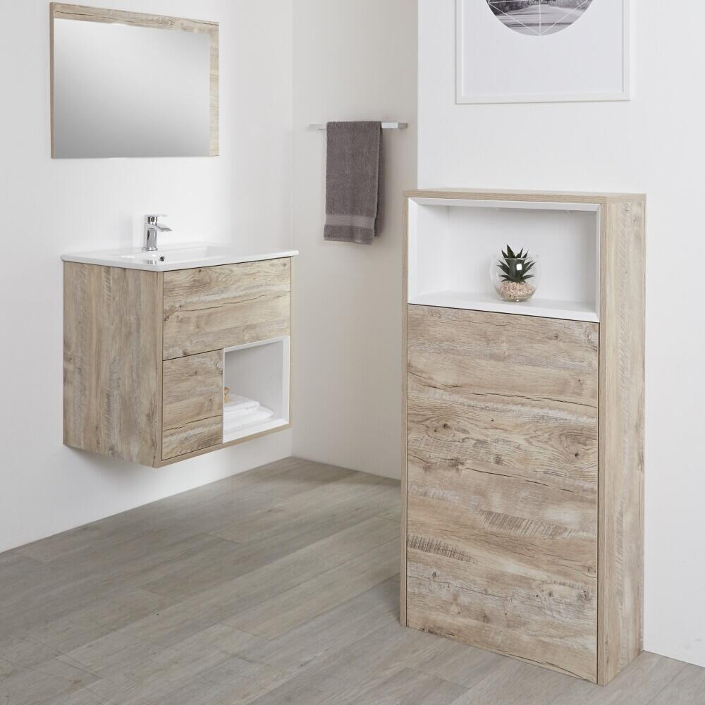 Mobile Bagno 600 x1150mm Colore Rovere Chiaro - Hoxton