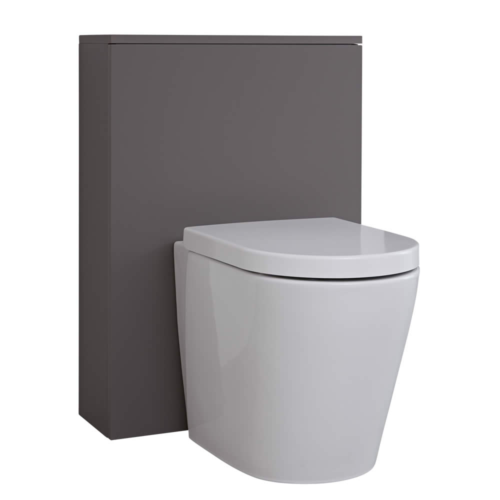 Mobile WC per Stanza da Bagno 600mm Colore Grigio Opaco - Newington