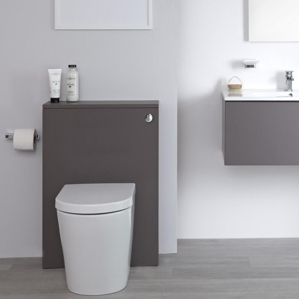 Mobile WC per Stanza da Bagno 600mm Colore Grigio Opaco - Newington