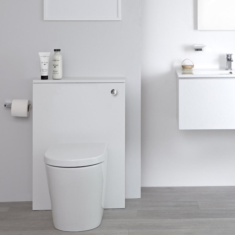Mobile WC per Stanza da Bagno 600mm Colore Bianco Opaco - Newington