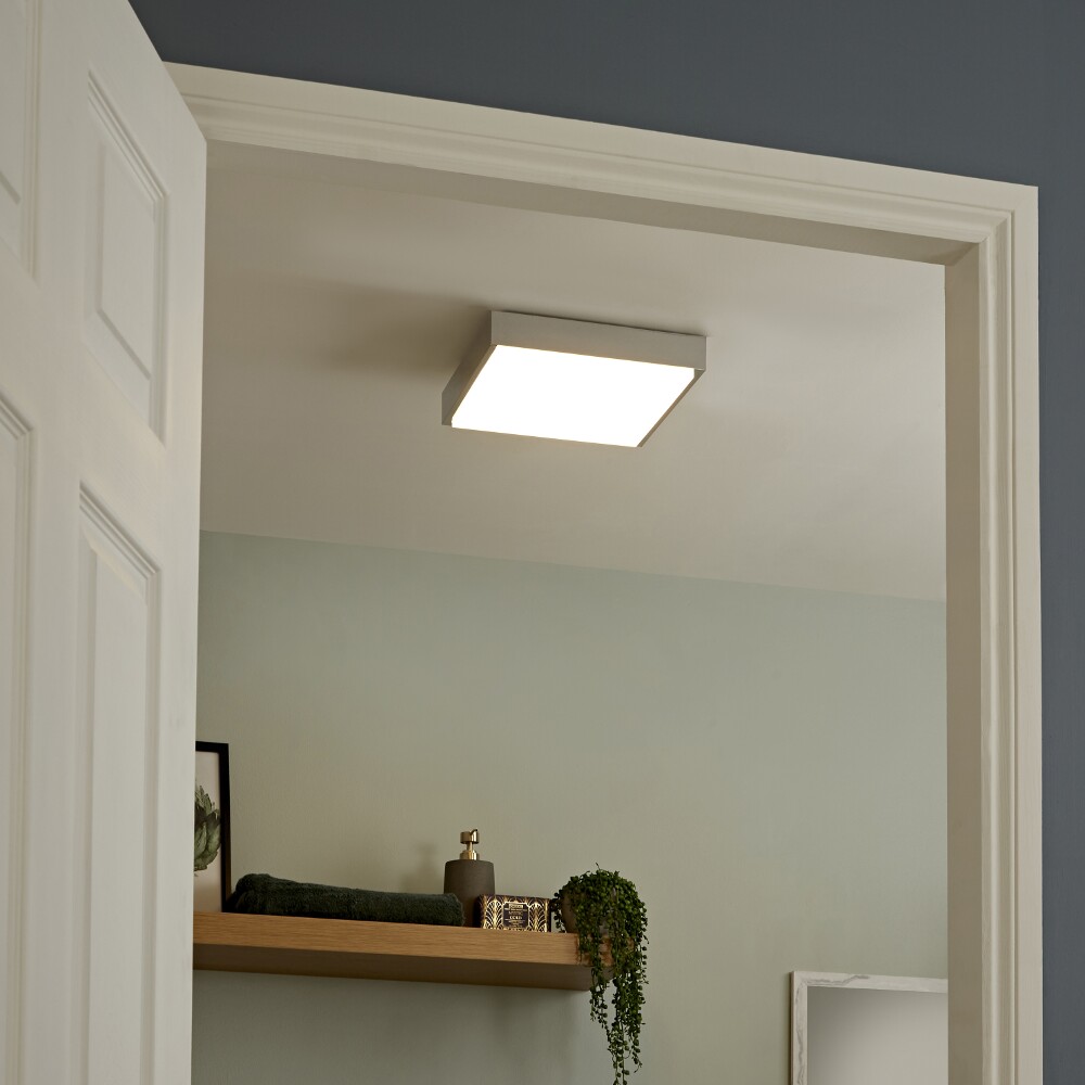 Plafoniera LED da Soffitto Quadrata per Stanza da Bagno Ø290 - Zell