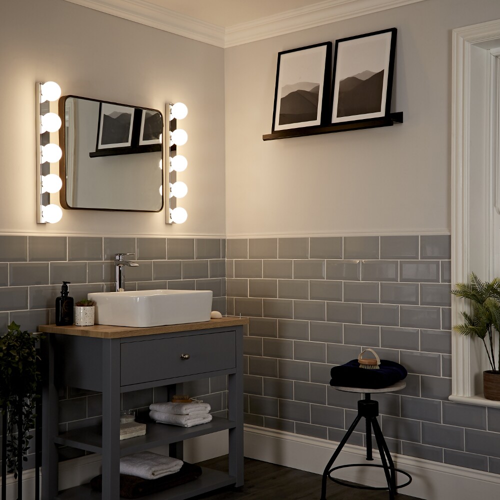 Kit con Lampadine Stile Hollywood per Stanza da Bagno - Lucerne