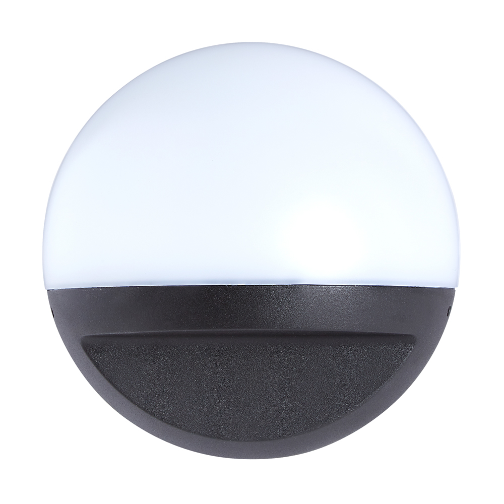 Applique Murale LED da Esterno 12W IP54 Circolare Finitura Nera – Viana