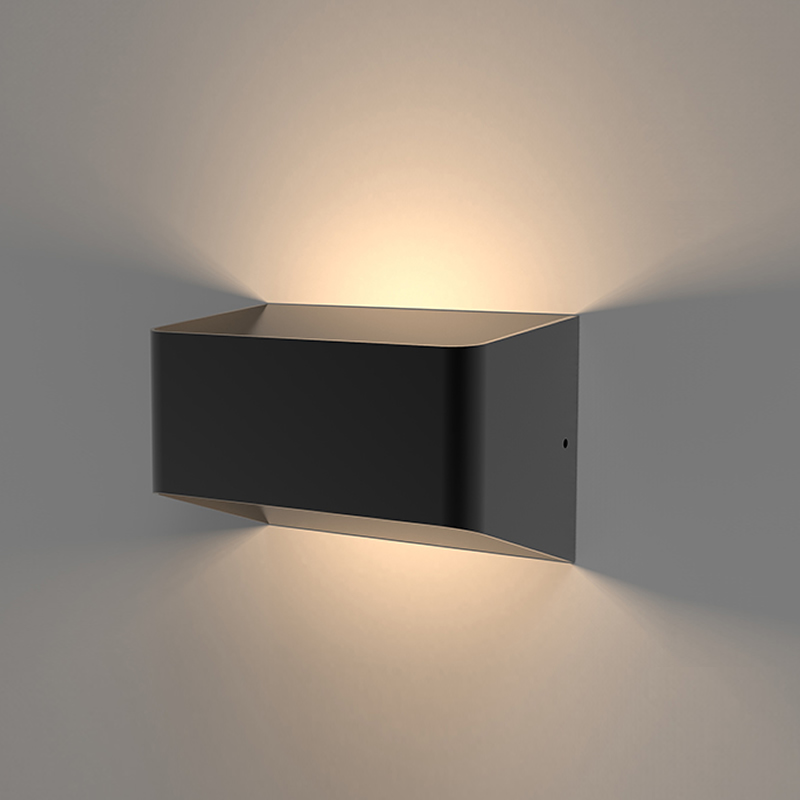 Applique Murale LED da Esterno Quadrata 10W IP54 Nero - Orta
