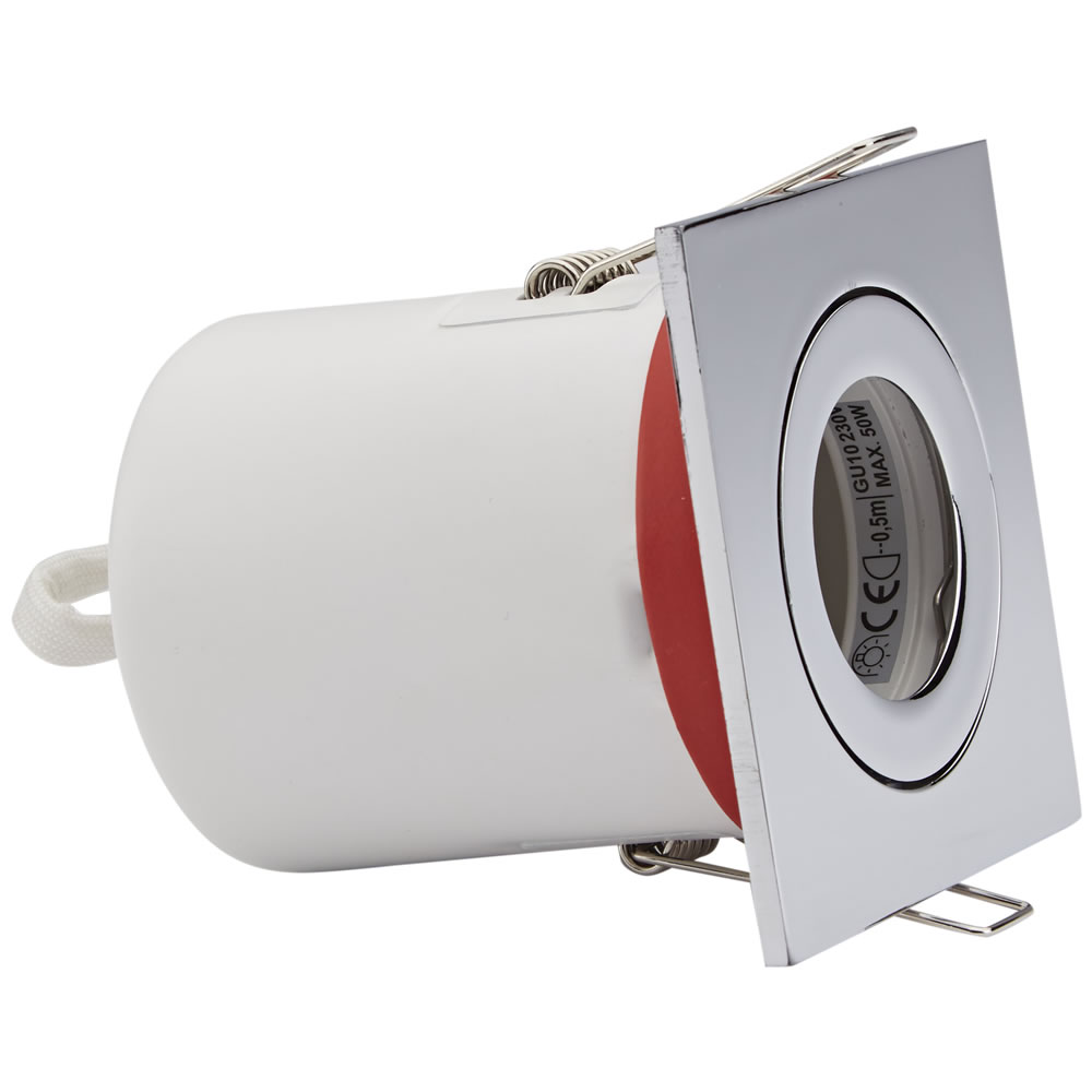 Biard Faretto LED da Incasso GU10 Orientabile IP20 Protezione Ignifuga con Porta Faretto Quadrato Disponibile in 3 Colori