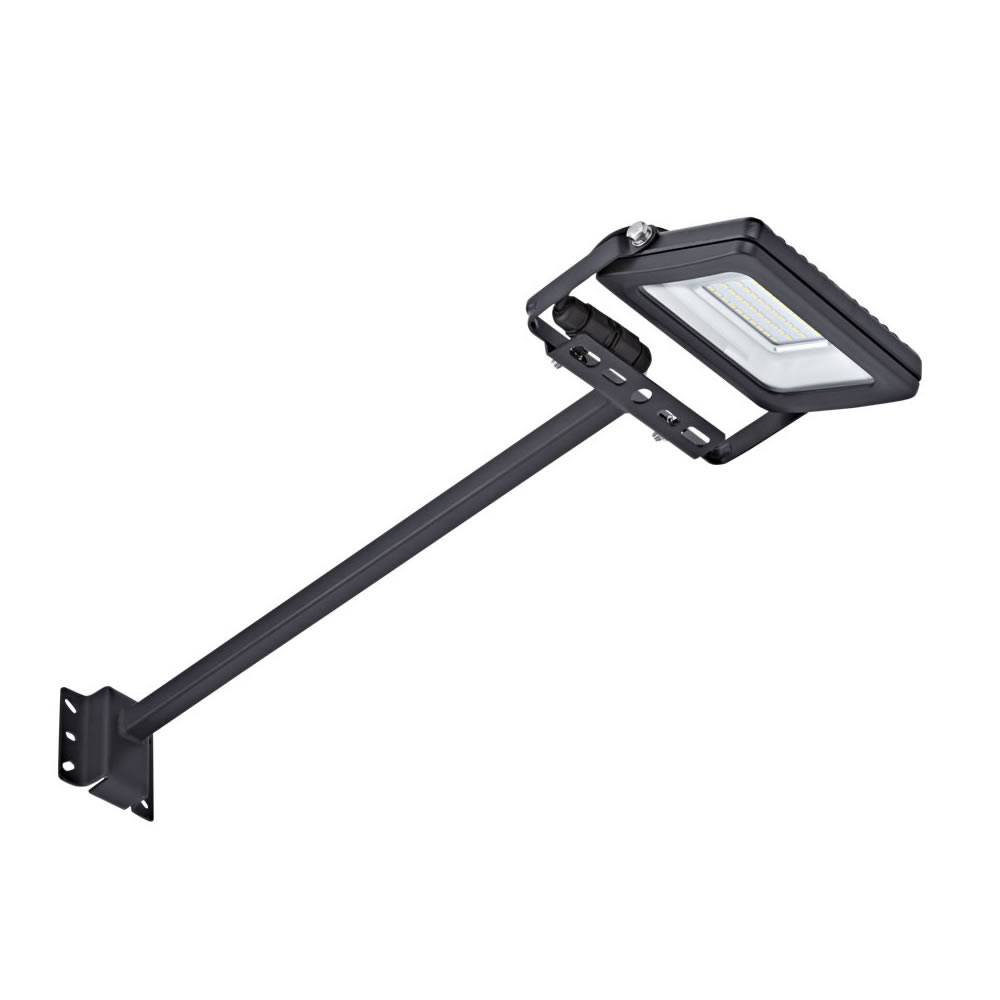 Kit LED per Esterni Completo di Braccio 0,5m con Faretto Proiettore 20W IP65