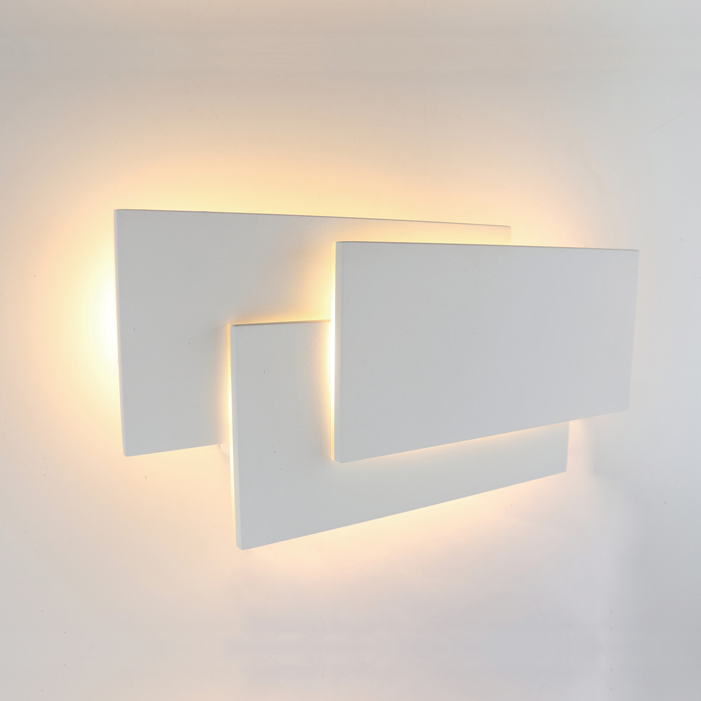Biard Applique Murale LED Retroilluminata Quadrata per Interni Bianca - Piran