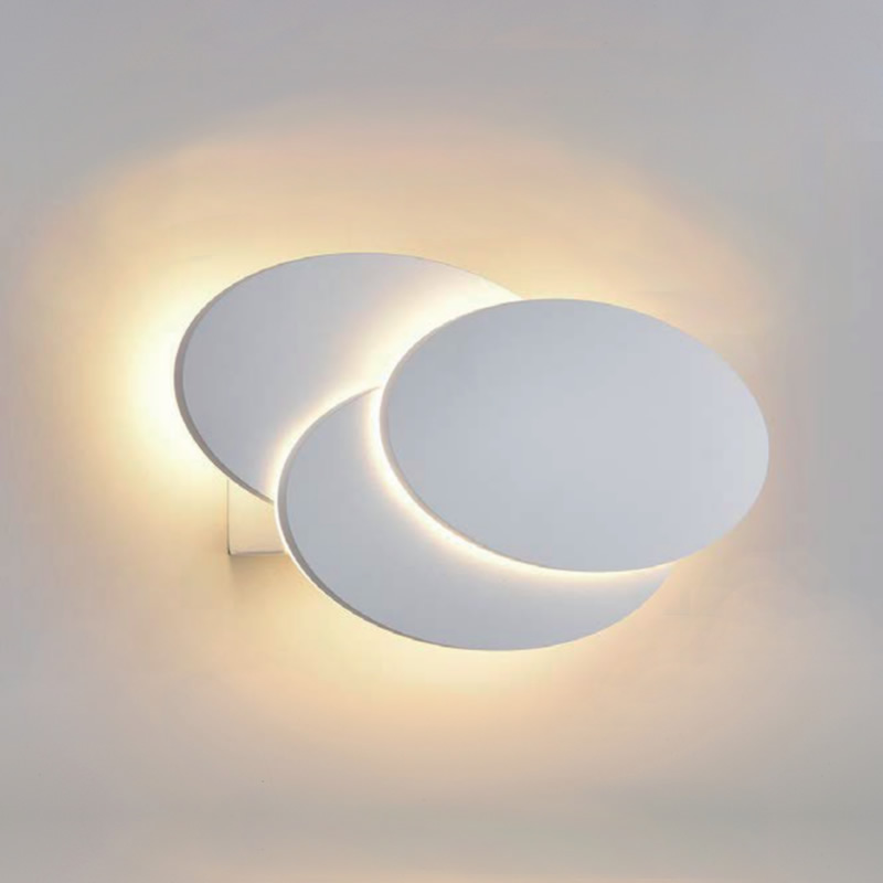 Biard Applique Murale LED Retroilluminata Circolare per Interni Bianca - Piran