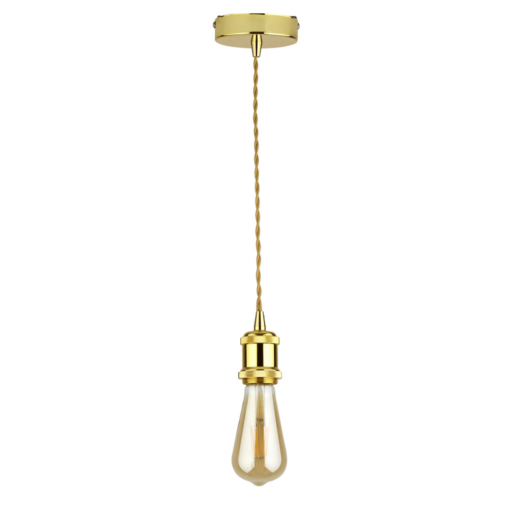 Biard Pendel per Lampadario a Sospensione Stile Vintage Realizzato in Alluminio con Finitura Colore Ottone- Norrebro