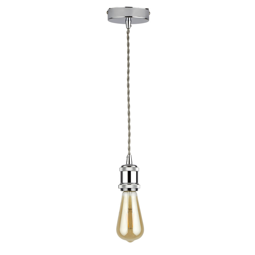 Biard Pendel per Lampadario a Sospensione Stile Vintage Realizzato in Alluminio con Finitura Cromata- Norrebro