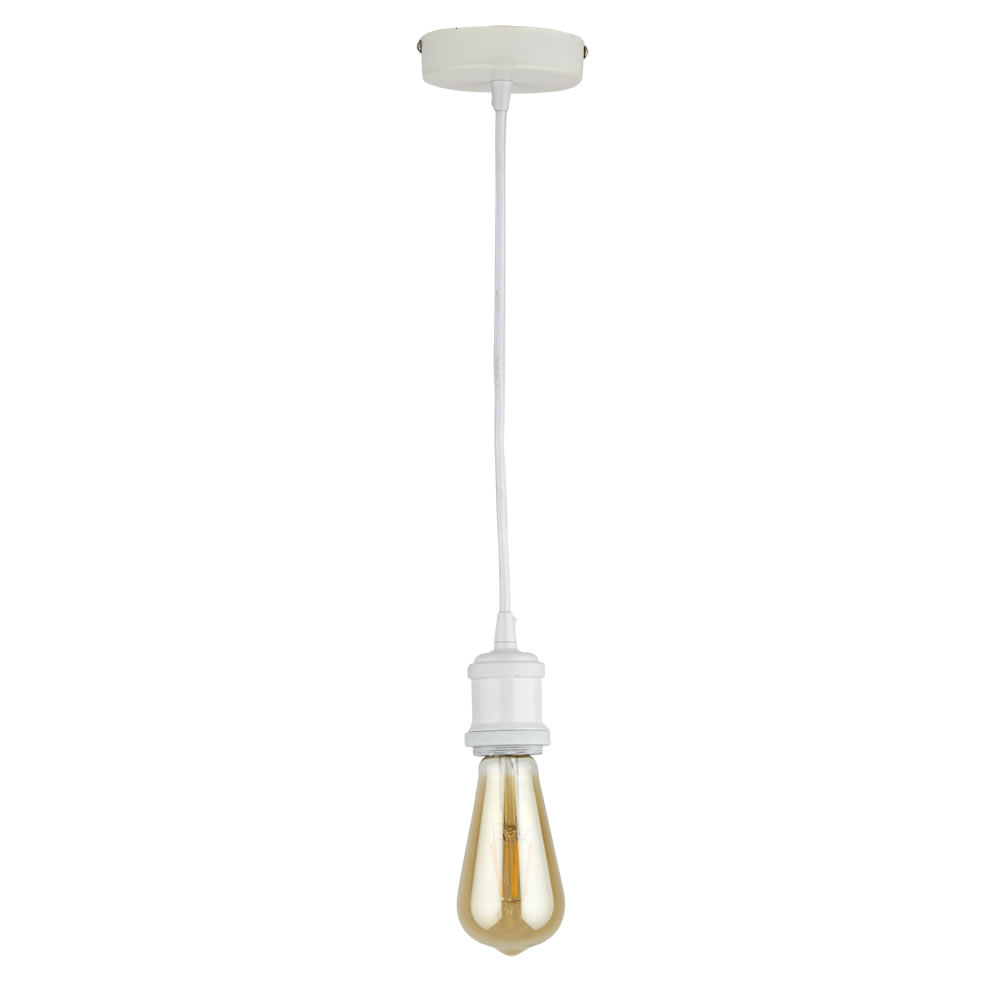 Biard Pendel per Lampadario a Sospensione Stile Vintage Realizzato in Alluminio con Finitura Bianca- Norrebro