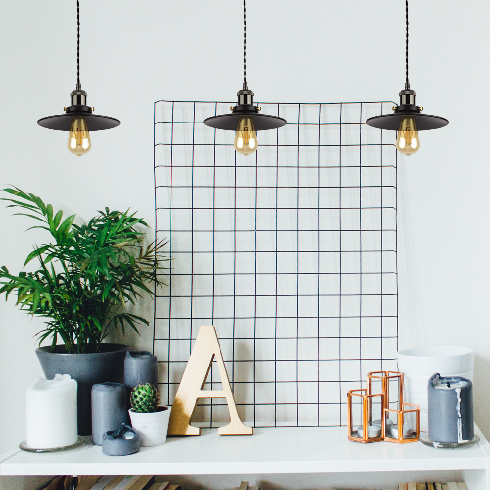 Biard Lampada a Sospensione in Realizzata in Ferro Nero Stile Vintage Disponibile in 5 Colori - Noord