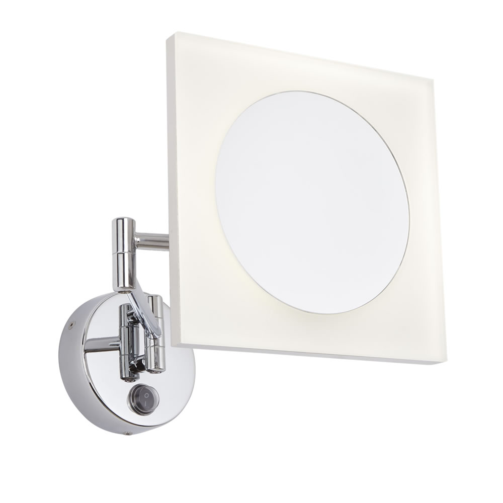 Specchio LED Murale Quadrato con Braccio per Stanza da Bagno - Ladoga