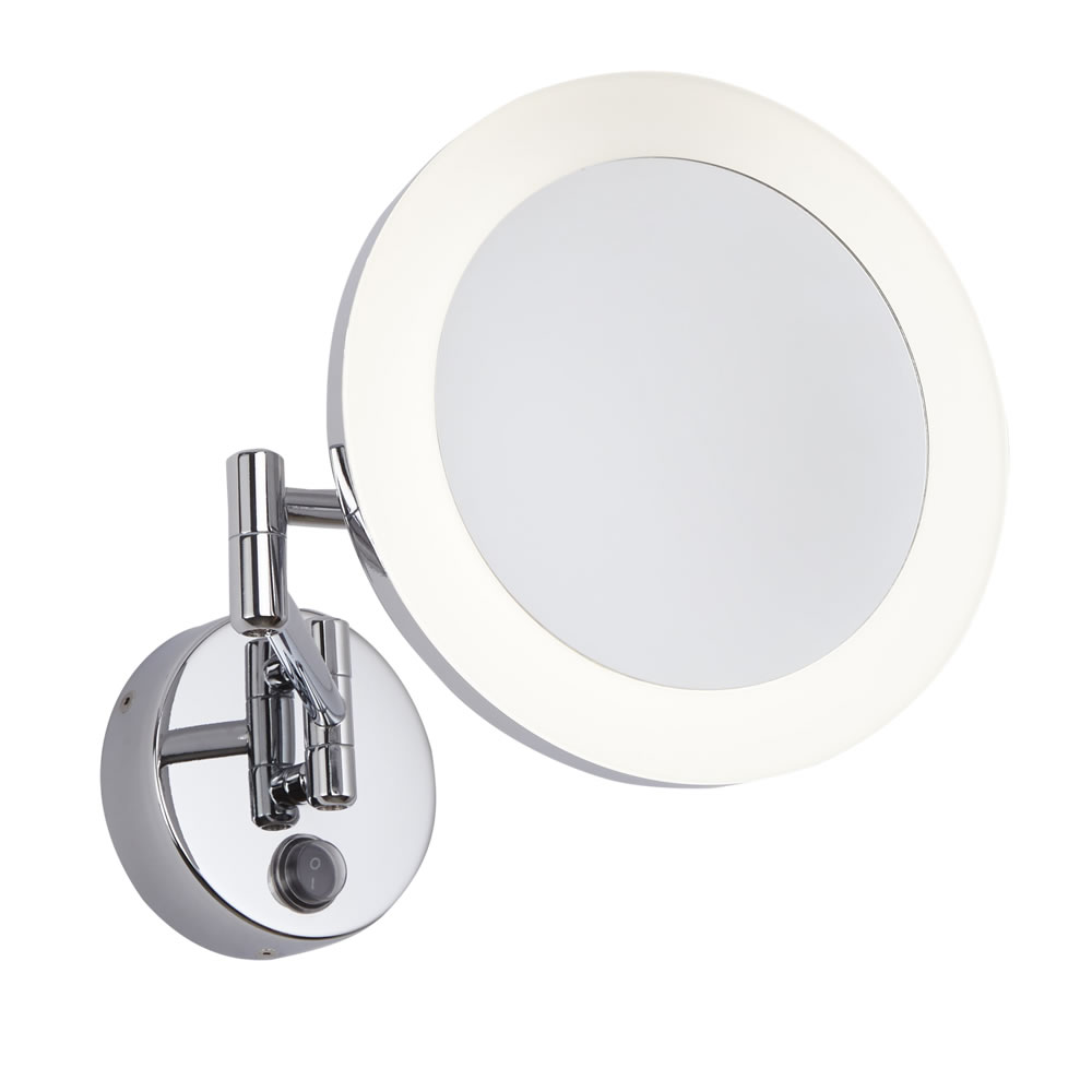 Specchio Ingranditore Bagno x3 LED Murale Tondo con Braccio - Monoun