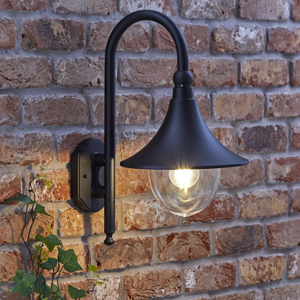 Biard Applique da Esterno Discendente Colore Nero con Lampadina E27 - Florence