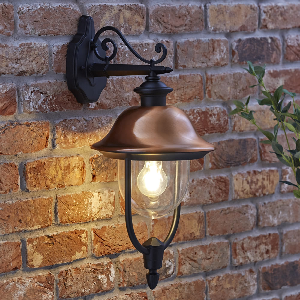 Biard Applique Murale Stile Lanterna a Sospensione da Esterno Discendente con Lampadina E27 - Verona
