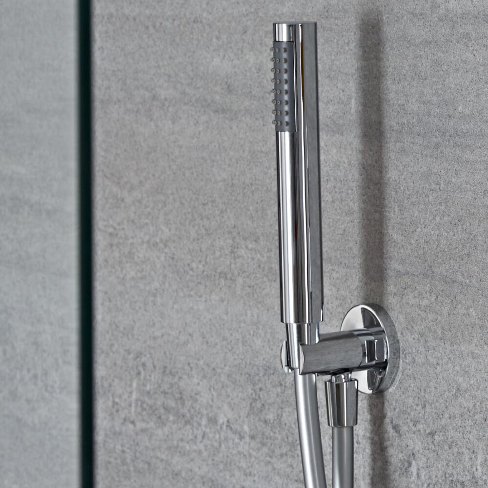 Kit Doccia con Doccetta, Presa d'Acqua, Clip Murale e Flessibile