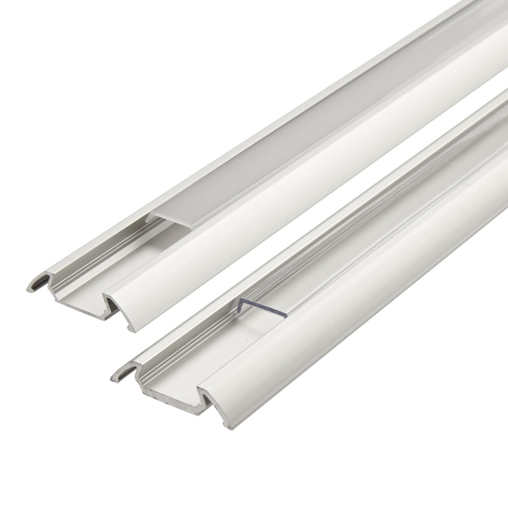 Biard Copertura Alluminio Colore Bianco per Illuminazione LED 100cm