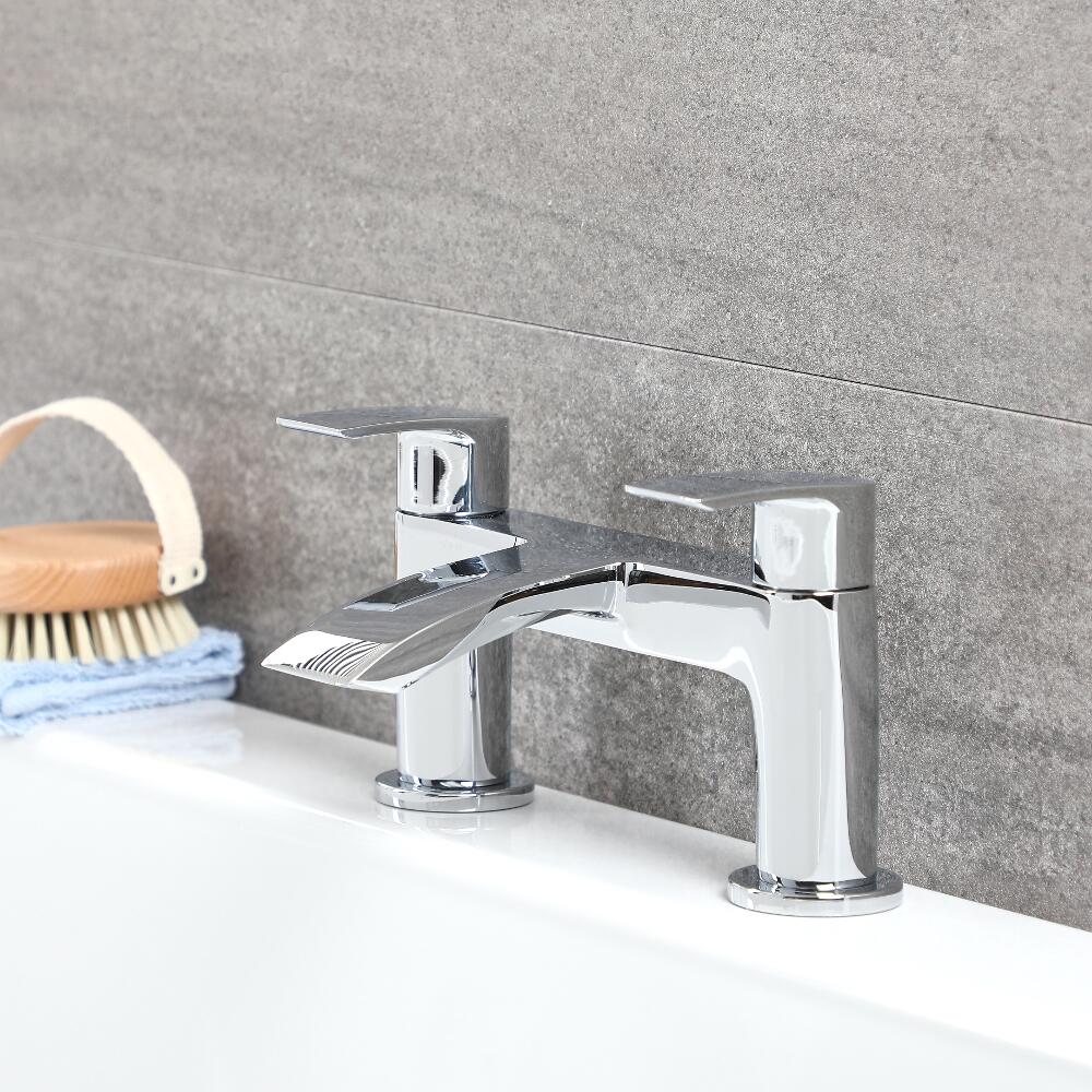 Rubinetto Miscelatore Bordo Vasca in Ottone Cromato - Razor