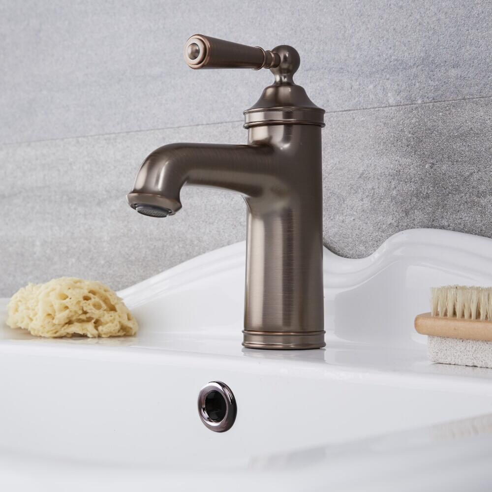 Rubinetto Miscelatore Tradizionale Monoforo per Lavabo Effetto Bronzo Brunito ad Olio - Colworth