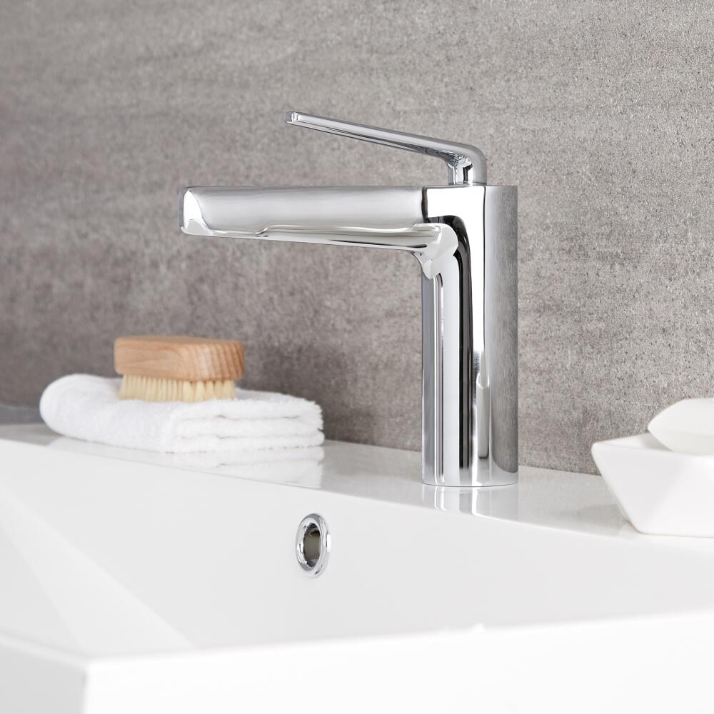 Rubinetto Miscelatore Moderno Lavabo in Ottone Cromato - Ora