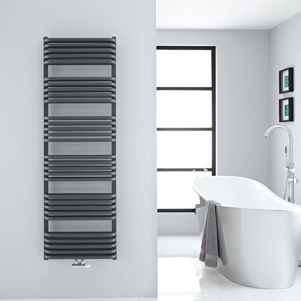 Scaldasalviette con Attacco Centrale- Curvo - Antracite - 1533mm x 500mm - 1524 Watt - Arch