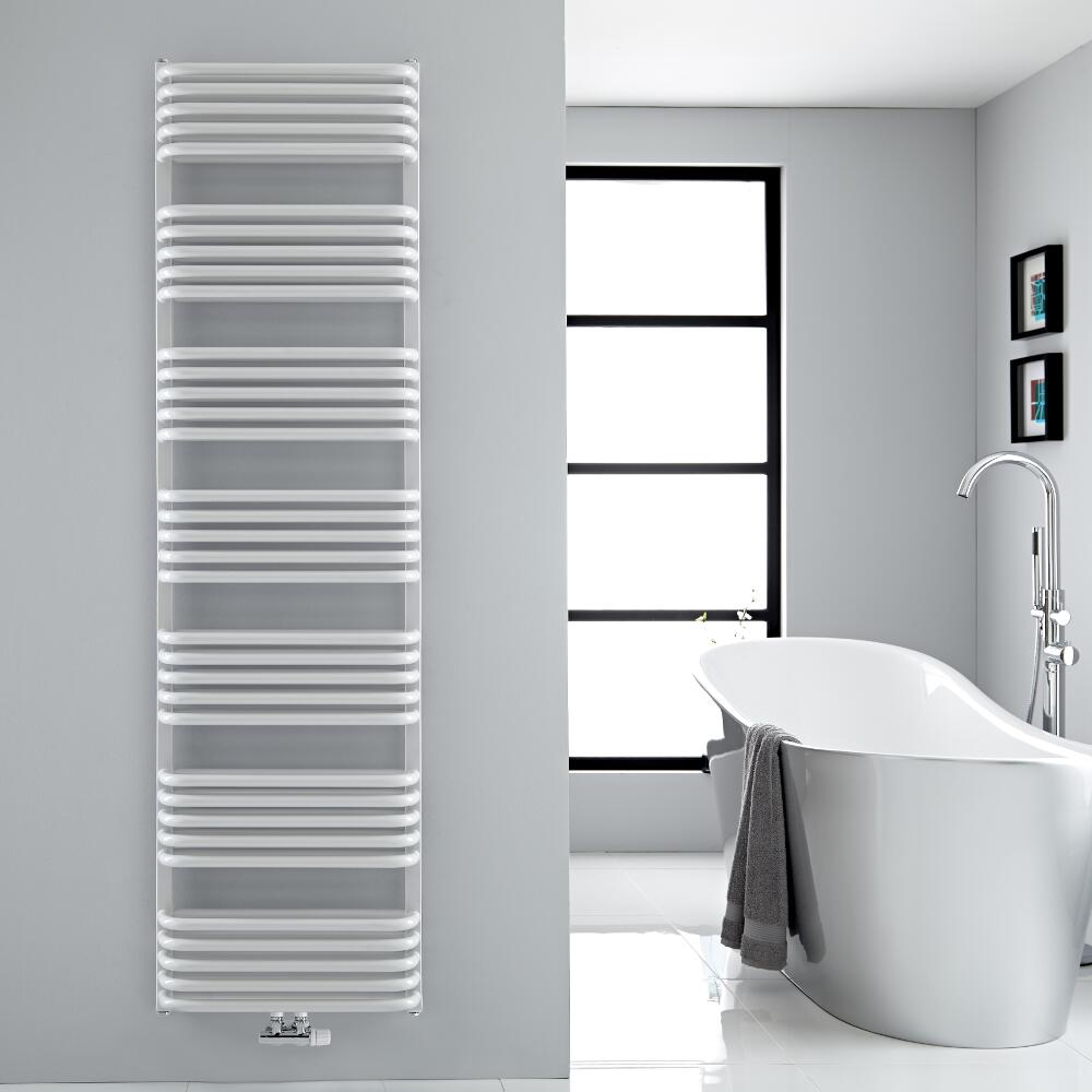 Scaldasalviette con Attacco Centrale - Curvo - Bianco - 1800mm x 500mm - 1740 Watt - Arch