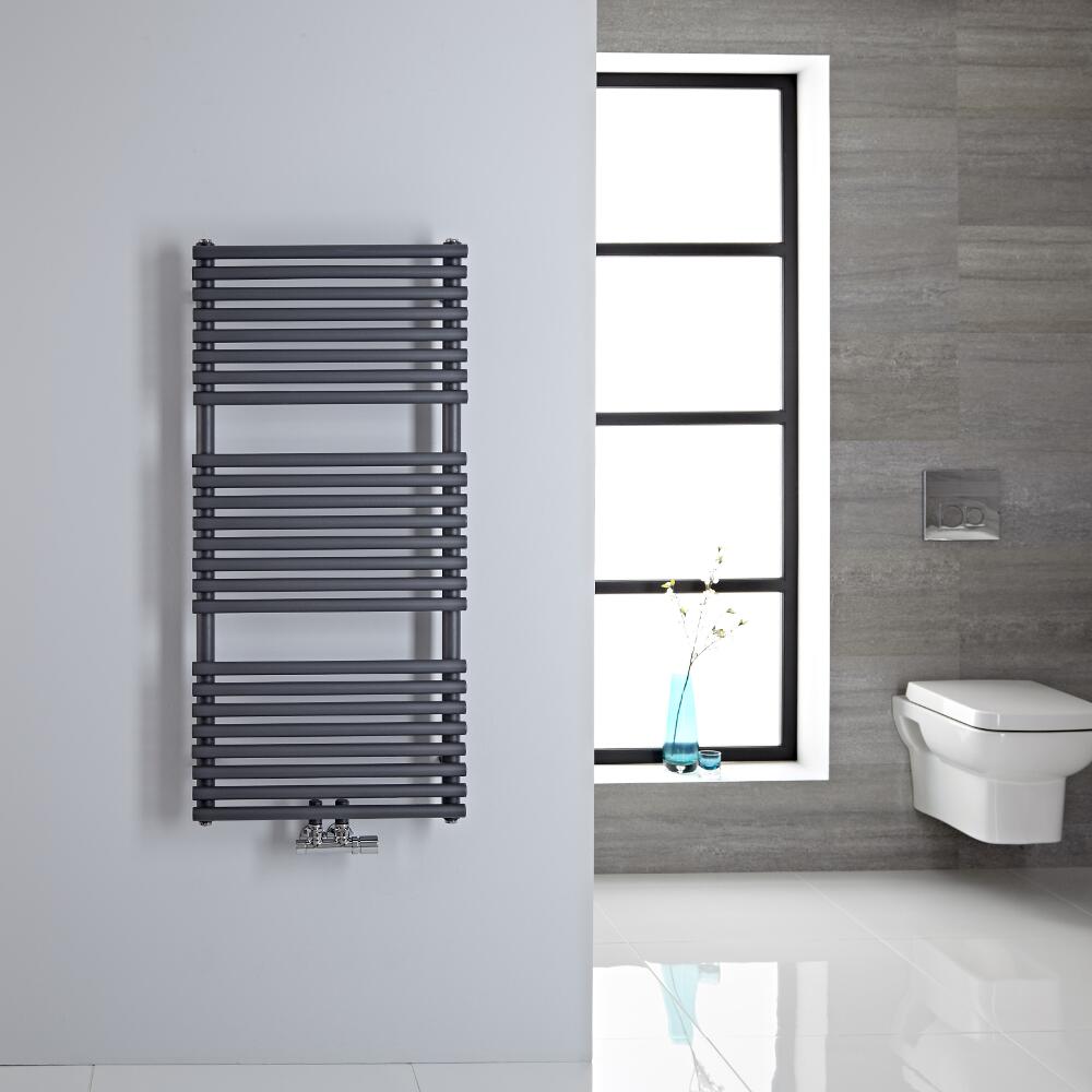 Scaldasalviette - Attacchi Centrali - Antracite - 1065mm x 500mm - 334 Watt - Magera