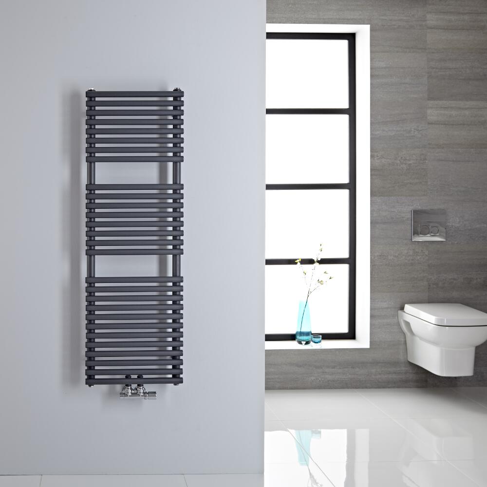 Scaldasalviette - Attacchi Centrali - Antracite - 1216mm x 400mm - 362 Watt - Magera