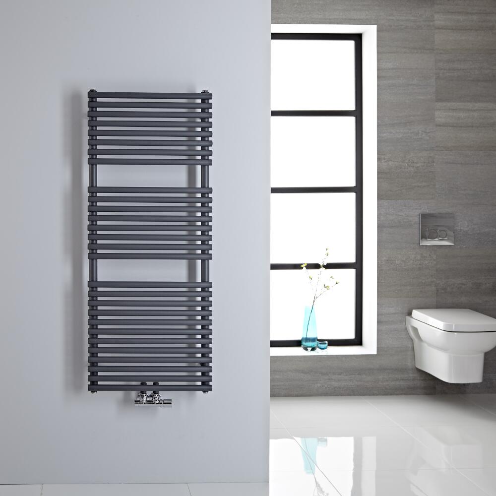 Scaldasalviette - Attacchi Centrali - Antracite - 1216mm x 500mm - 362 Watt - Magera
