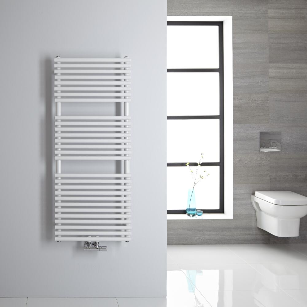 Scaldasalviette - Attacchi Centrali - Bianco - 1215mm x 500mm - 362 Watt - Magera