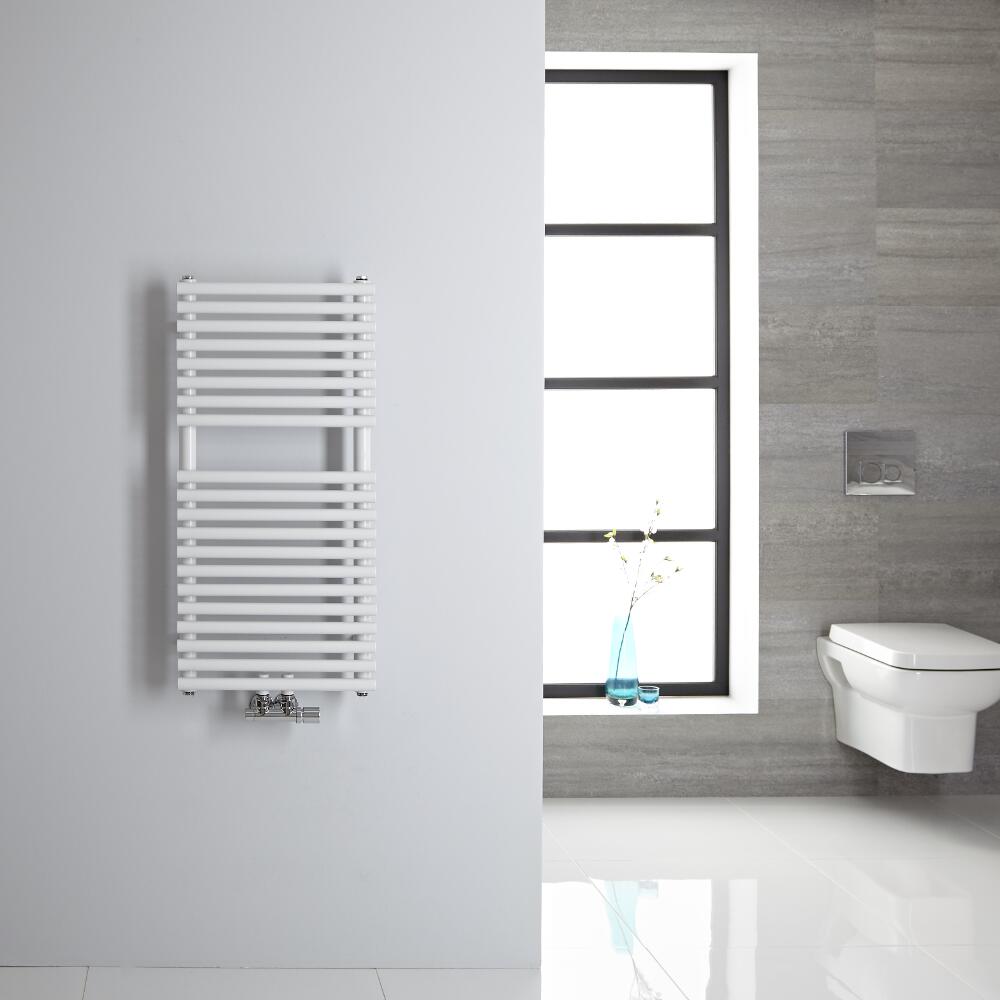 Scaldasalviette - Attacchi Centrali - Bianco - 835mm x 400mm - 304 Watt - Magera