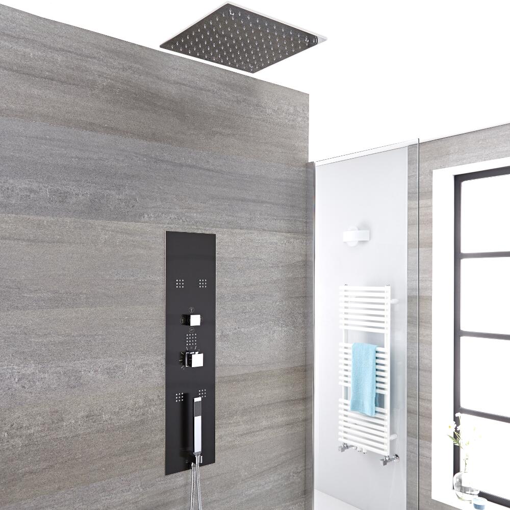 Pannello Doccia Idromassaggio Termostatico da Incasso con Soffione Doccia da Incasso 280mm - Llis