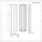 Radiatore di Design Verticale - Alluminio – Antracite - 1600mm x 495mm - 1068 Watt  - Aloa